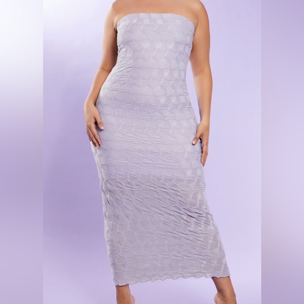 Maxi lavender rushed dress